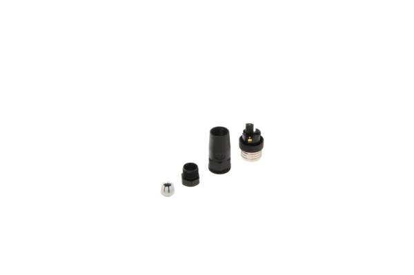 HUBA 5-pin straight M12 connector with screw terminals