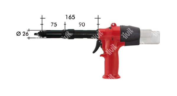 RIV998-Hydraulic tool for rivet nuts in a box with tie rod and heads from M3 to M12 RIV998 - Image 3
